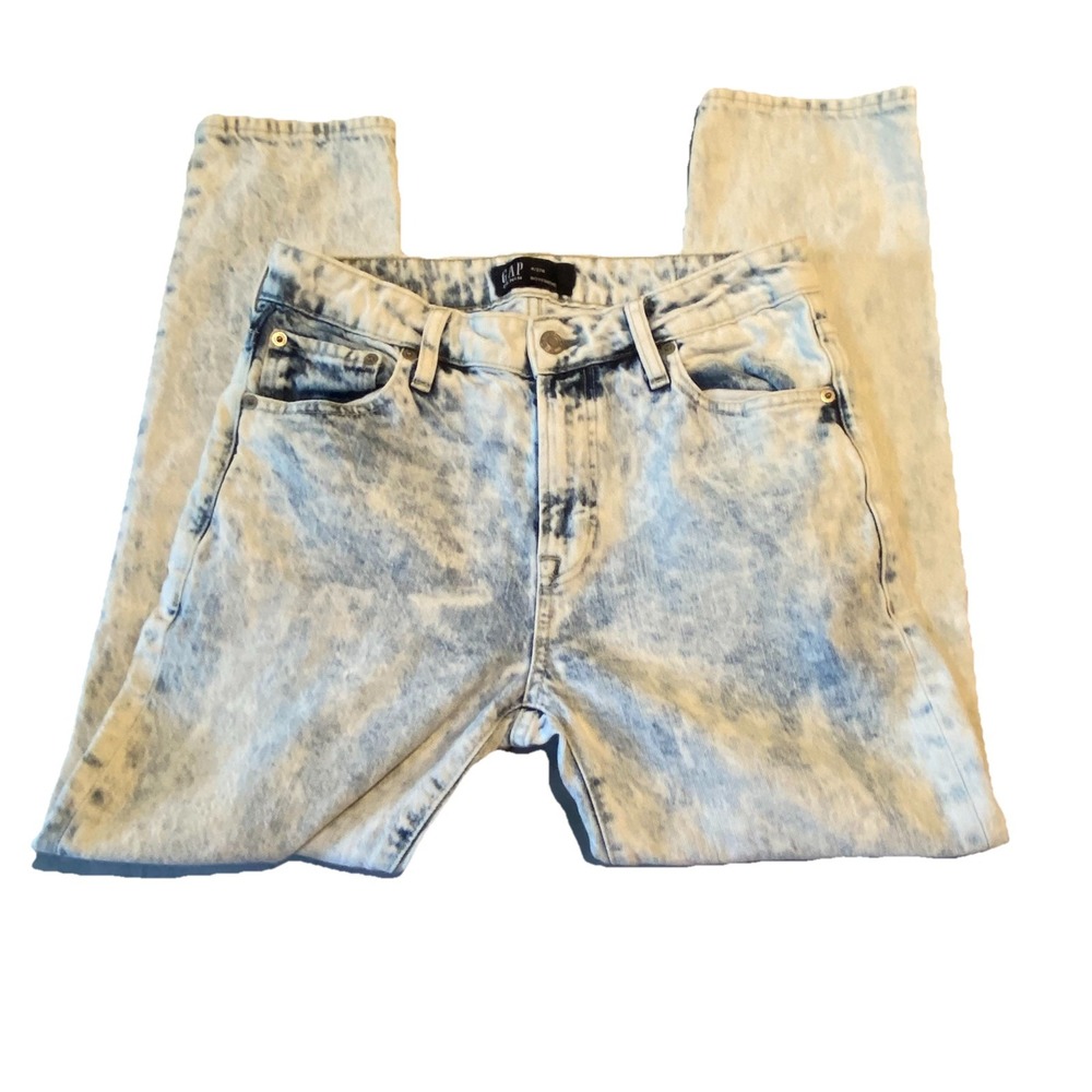 Women's GAP Denim Boyfriend Acid Wash Jeans Size 4/27 Mild Flaws